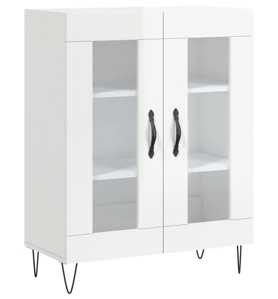 Sideboard Hochglanz-Weiß 69,5x34x90 cm Holzwerkstoff