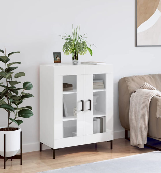 Sideboard Hochglanz-Weiß 69,5x34x90 cm Holzwerkstoff