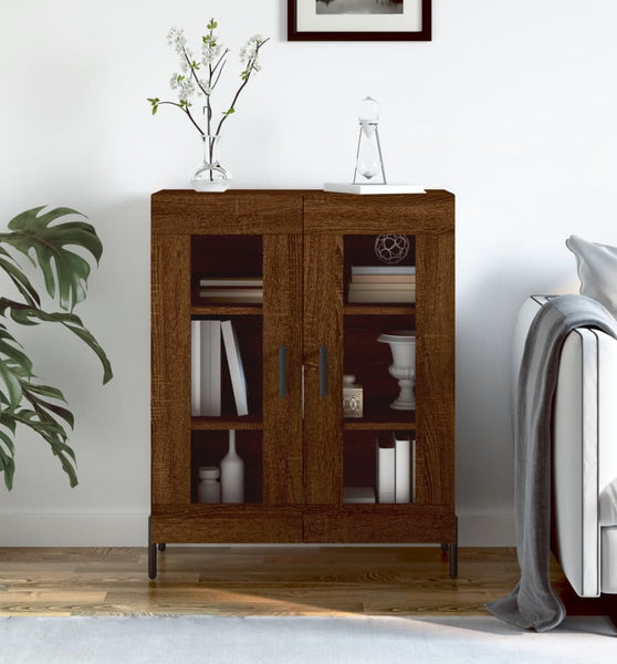 Sideboard Braun Eichen-Optik 69,5x34x90 cm Holzwerkstoff