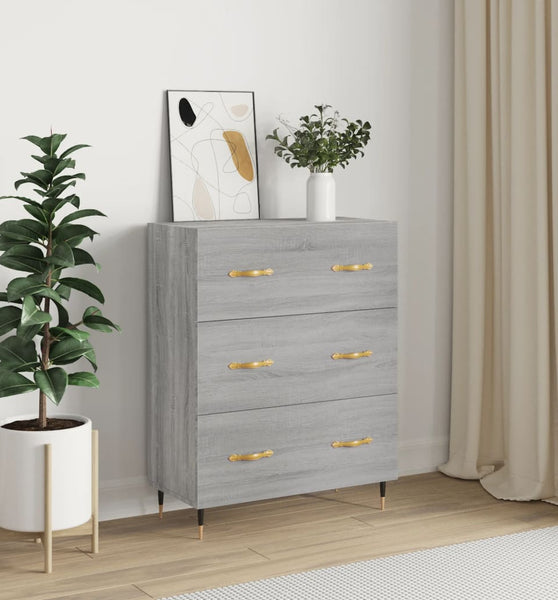 Sideboard Grau Sonoma 69,5x34x90 cm Holzwerkstoff