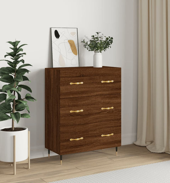 Sideboard Braun Eichen-Optik 69,5x34x90 cm Holzwerkstoff