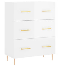 Sideboard Hochglanz-Weiß 69,5x34x90 cm Holzwerkstoff