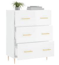 Sideboard Hochglanz-Weiß 69,5x34x90 cm Holzwerkstoff