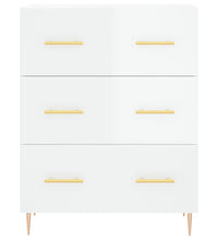 Sideboard Hochglanz-Weiß 69,5x34x90 cm Holzwerkstoff