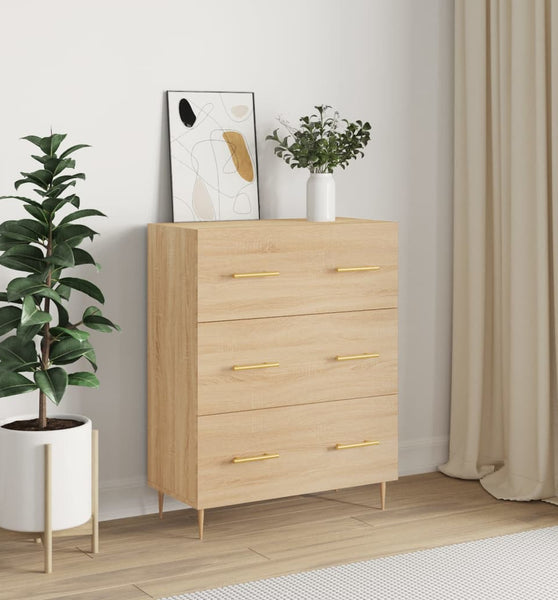 Sideboard Sonoma-Eiche 69,5x34x90 cm Holzwerkstoff