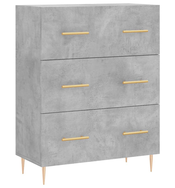 Sideboard Betongrau 69,5x34x90 cm Holzwerkstoff