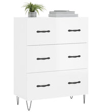 Sideboard Hochglanz-Weiß 69,5x34x90 cm Holzwerkstoff