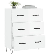 Sideboard Hochglanz-Weiß 69,5x34x90 cm Holzwerkstoff