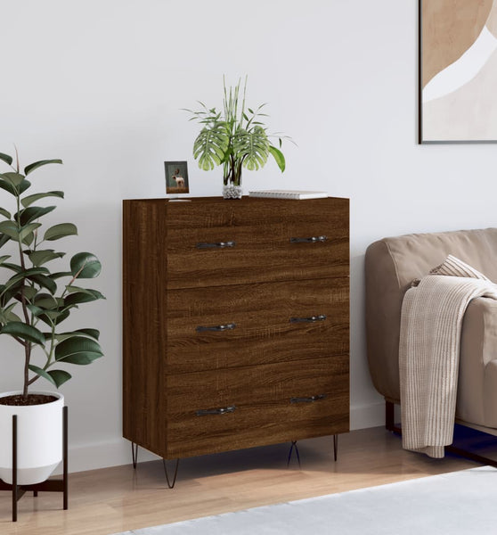 Sideboard Braun Eichen-Optik 69,5x34x90 cm Holzwerkstoff