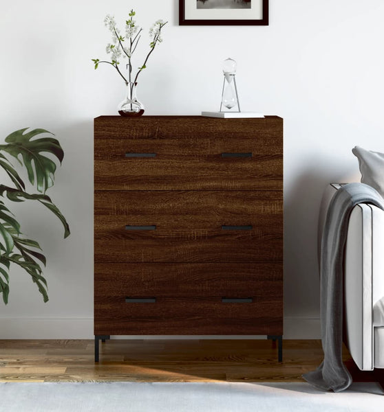 Sideboard Braun Eichen-Optik 69,5x34x90 cm Holzwerkstoff