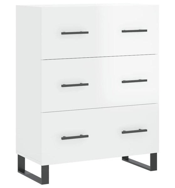 Sideboard Hochglanz-Weiß 69,5x34x90 cm Holzwerkstoff