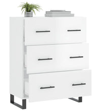 Sideboard Hochglanz-Weiß 69,5x34x90 cm Holzwerkstoff