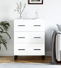 Sideboard Hochglanz-Weiß 69,5x34x90 cm Holzwerkstoff