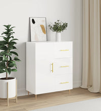 Sideboard Hochglanz-Weiß 69,5x34x90 cm Holzwerkstoff
