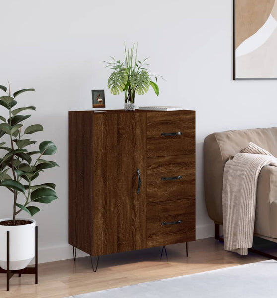 Sideboard Braun Eichen-Optik 69,5x34x90 cm Holzwerkstoff