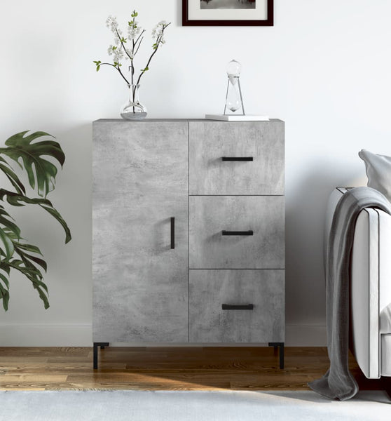 Sideboard Betongrau 69,5x34x90 cm Holzwerkstoff