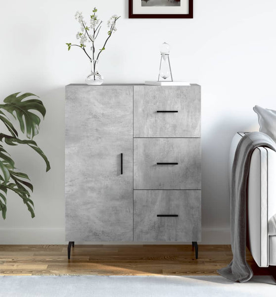 Sideboard Betongrau 69,5x34x90 cm Holzwerkstoff