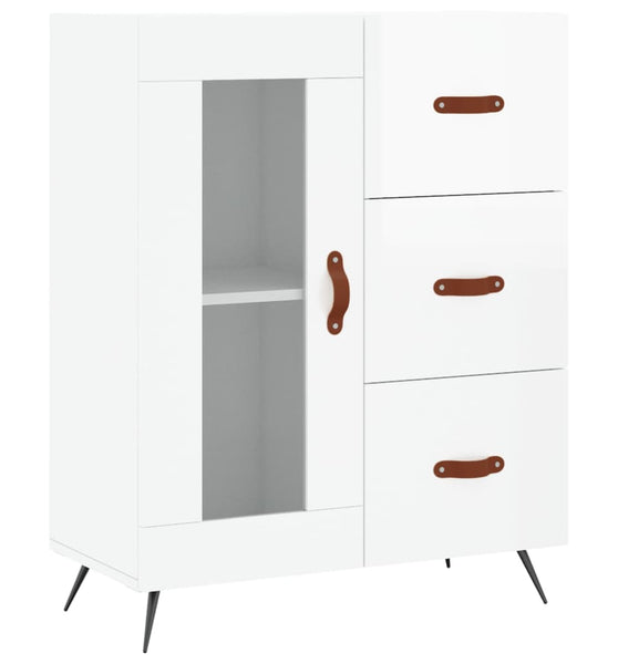 Sideboard Hochglanz-Weiß 69,5x34x90 cm Holzwerkstoff