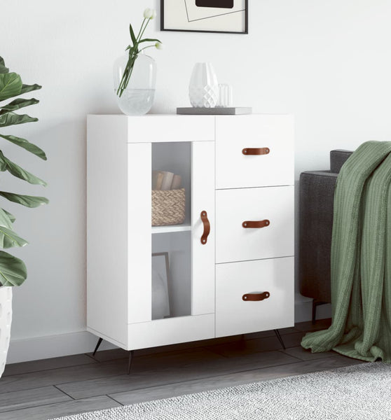 Sideboard Hochglanz-Weiß 69,5x34x90 cm Holzwerkstoff