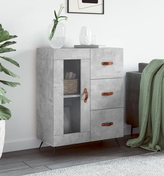 Sideboard Betongrau 69,5x34x90 cm Holzwerkstoff