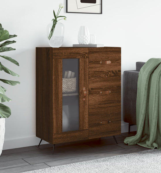 Sideboard Braun Eichen-Optik 69,5x34x90 cm Holzwerkstoff