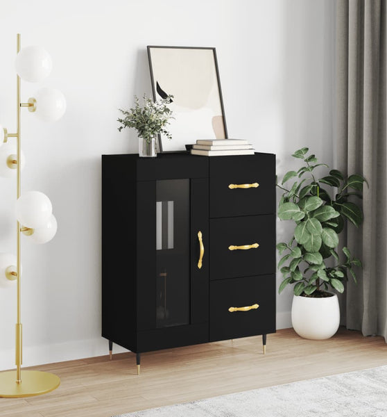 Sideboard Schwarz 69,5x34x90 cm Holzwerkstoff