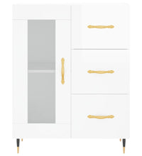 Sideboard Hochglanz-Weiß 69,5x34x90 cm Holzwerkstoff