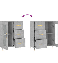Sideboard Betongrau 69,5x34x90 cm Holzwerkstoff