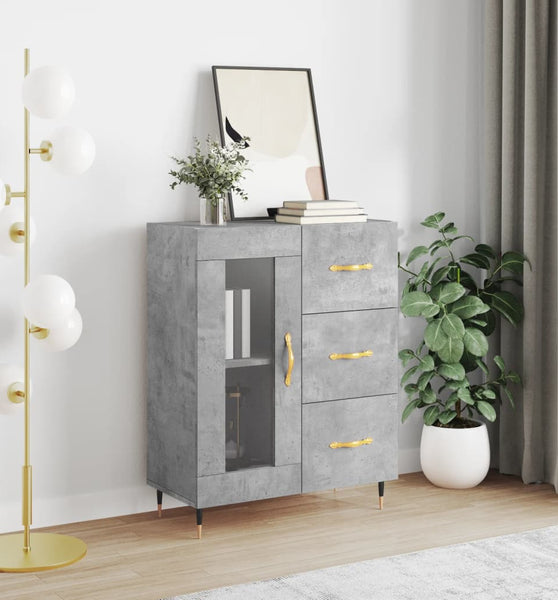 Sideboard Betongrau 69,5x34x90 cm Holzwerkstoff