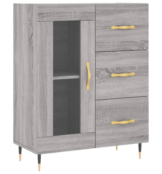 Sideboard Grau Sonoma 69,5x34x90 cm Holzwerkstoff