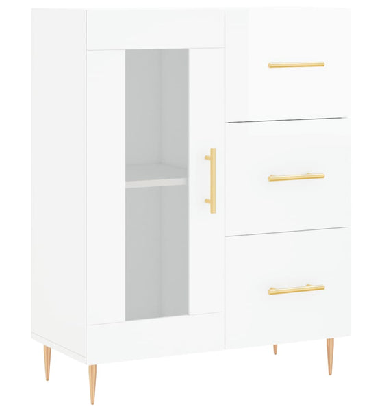 Sideboard Hochglanz-Weiß 69,5x34x90 cm Holzwerkstoff