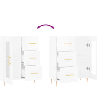 Sideboard Hochglanz-Weiß 69,5x34x90 cm Holzwerkstoff