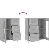 Sideboard Betongrau 69,5x34x90 cm Holzwerkstoff