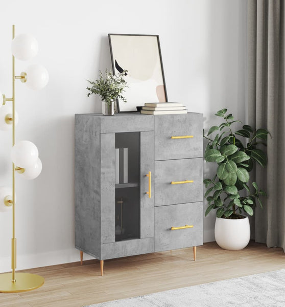 Sideboard Betongrau 69,5x34x90 cm Holzwerkstoff