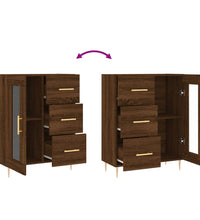 Sideboard Braun Eichen-Optik 69,5x34x90 cm Holzwerkstoff