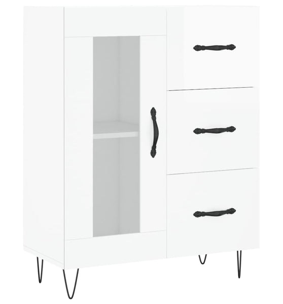 Sideboard Hochglanz-Weiß 69,5x34x90 cm Holzwerkstoff