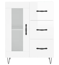 Sideboard Hochglanz-Weiß 69,5x34x90 cm Holzwerkstoff