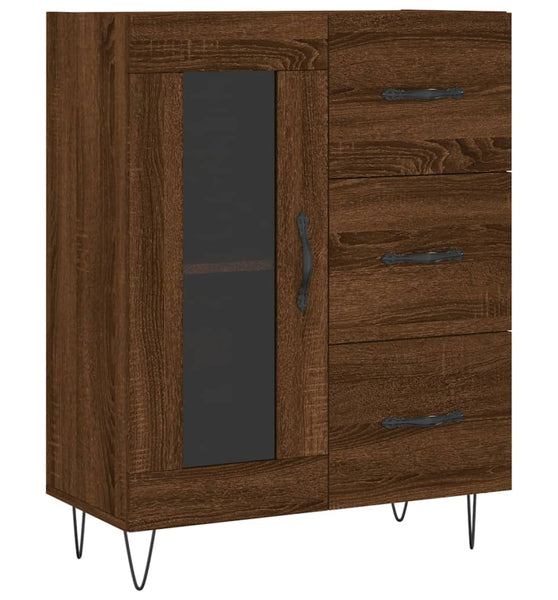 Sideboard Braun Eichen-Optik 69,5x34x90 cm Holzwerkstoff