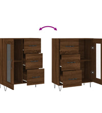 Sideboard Braun Eichen-Optik 69,5x34x90 cm Holzwerkstoff