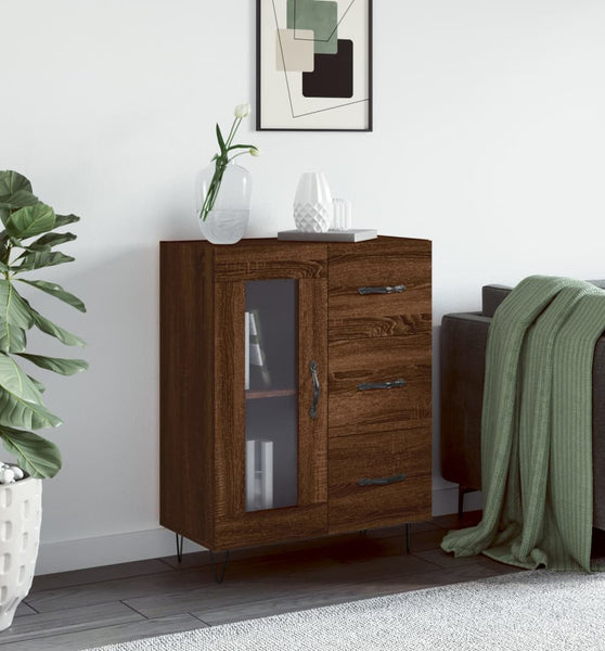 Sideboard Braun Eichen-Optik 69,5x34x90 cm Holzwerkstoff