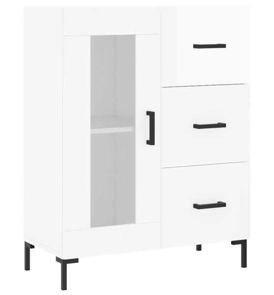 Sideboard Hochglanz-Weiß 69,5x34x90 cm Holzwerkstoff