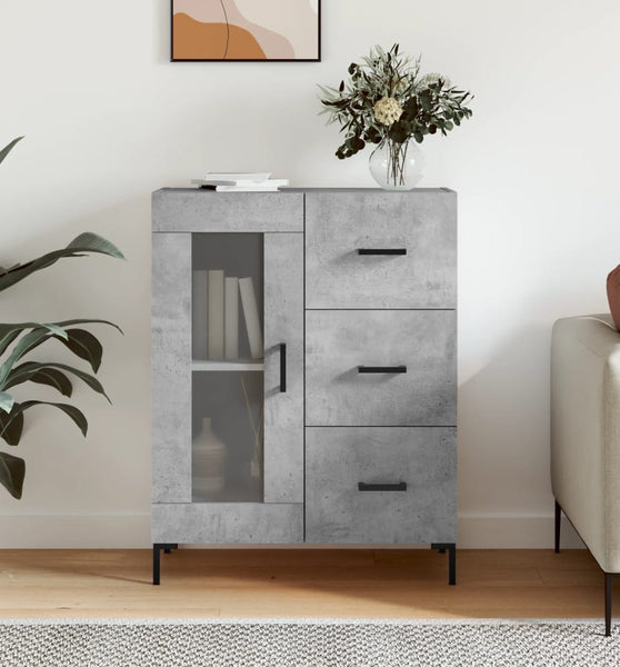 Sideboard Betongrau 69,5x34x90 cm Holzwerkstoff