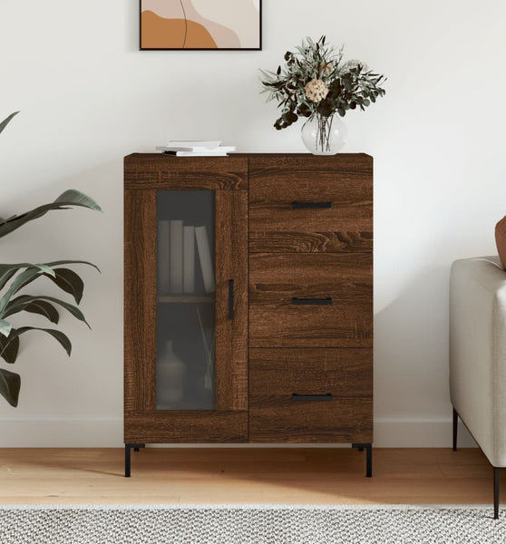 Sideboard Braun Eichen-Optik 69,5x34x90 cm Holzwerkstoff
