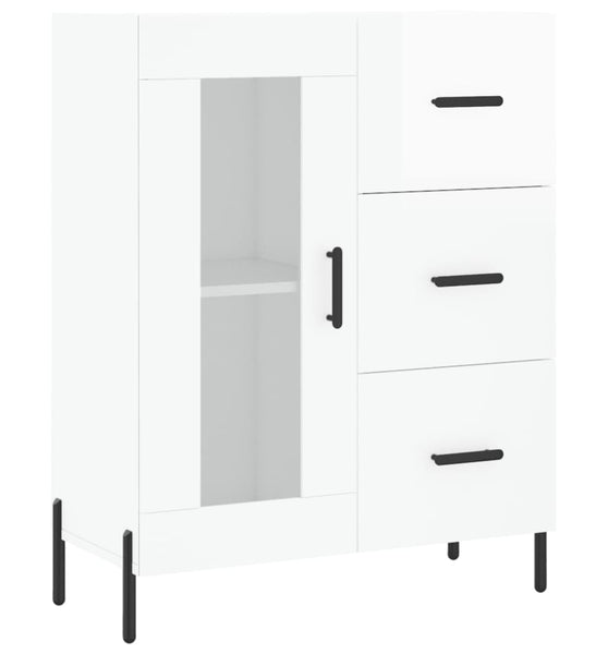 Sideboard Hochglanz-Weiß 69,5x34x90 cm Holzwerkstoff