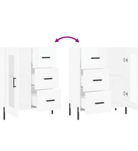 Sideboard Hochglanz-Weiß 69,5x34x90 cm Holzwerkstoff