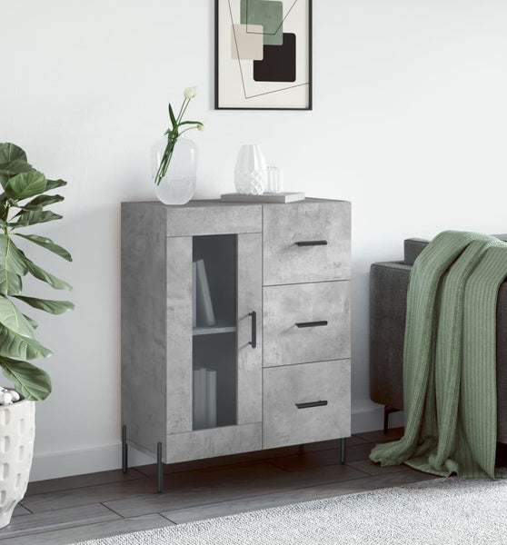 Sideboard Betongrau 69,5x34x90 cm Holzwerkstoff