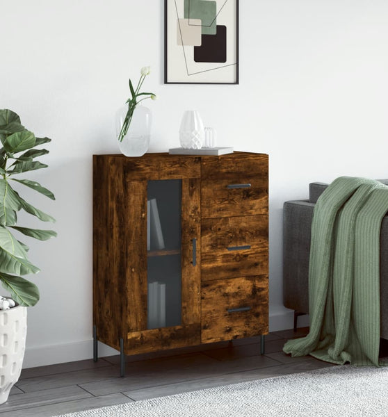 Sideboard Räuchereiche 69,5x34x90 cm Holzwerkstoff