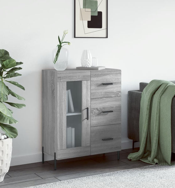 Sideboard Grau Sonoma 69,5x34x90 cm Holzwerkstoff