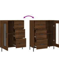 Sideboard Braun Eichen-Optik 69,5x34x90 cm Holzwerkstoff