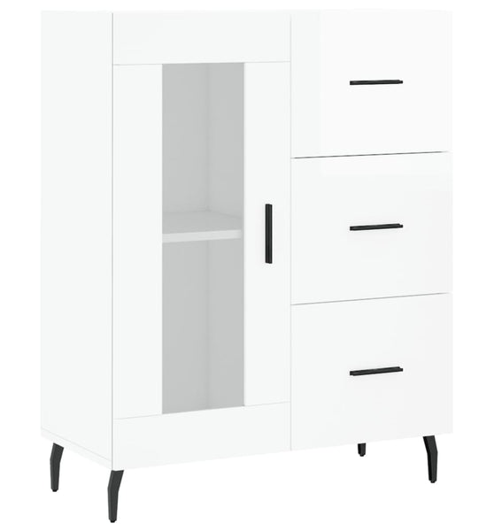 Sideboard Hochglanz-Weiß 69,5x34x90 cm Holzwerkstoff